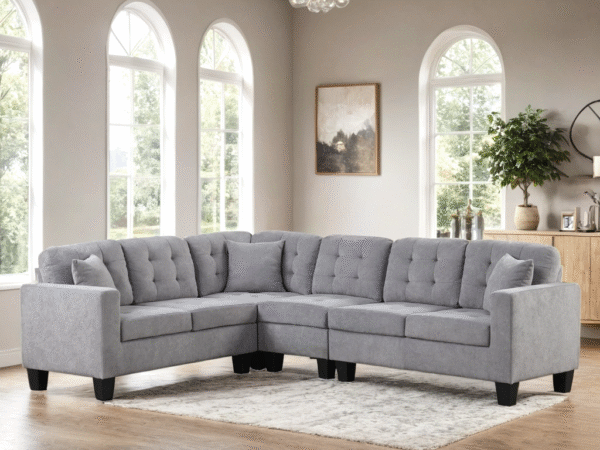 Logan2 Gray - Reversible Sectional