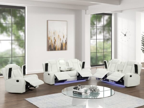 Luz White - 3PC Reclining Set