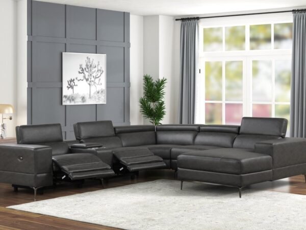 MILANO GRAY- 6PC Power Reclining Sectional