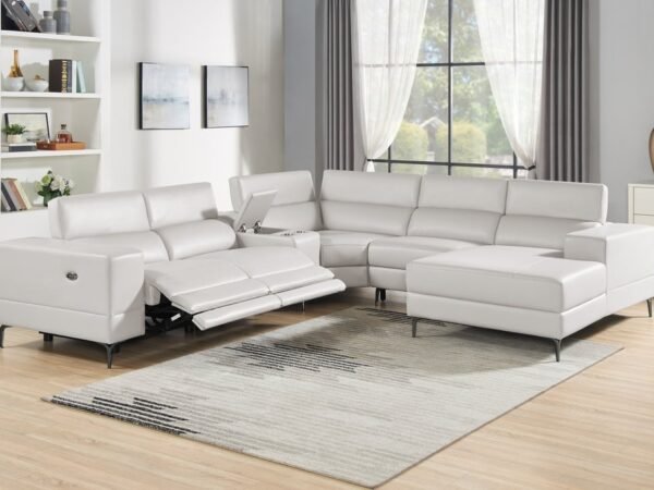 MILANO PEARL - 6PC Power Reclining Sectional