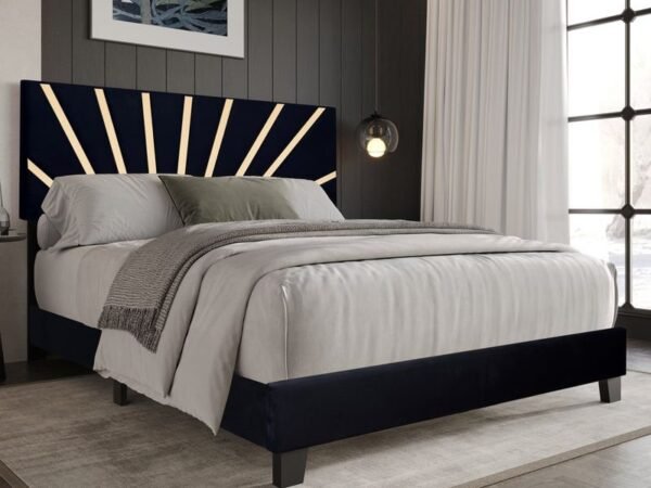 Nico Black Platform - Queen, King Bed