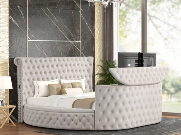 Patron Beige Platform Bed - Queen, King