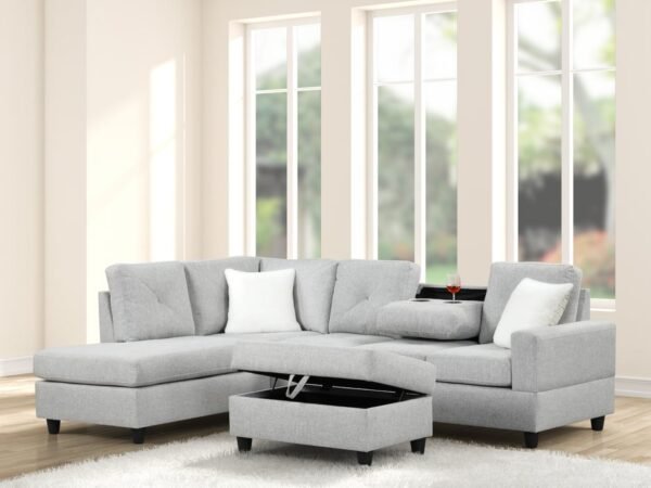 Rocket Gray Reversible Sectional