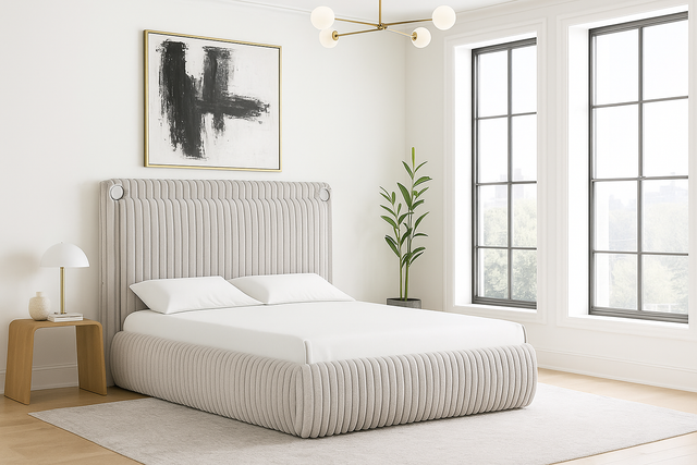 Diana Gray Platform Bed - Queen