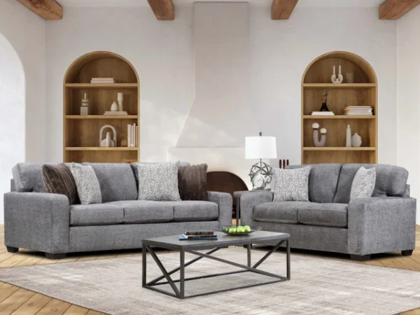 4003 Downy Taupe - 2PC Sofa, Loveseat