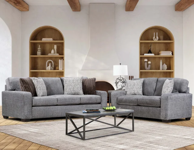 4003 Downy Taupe - 2PC Sofa, Loveseat