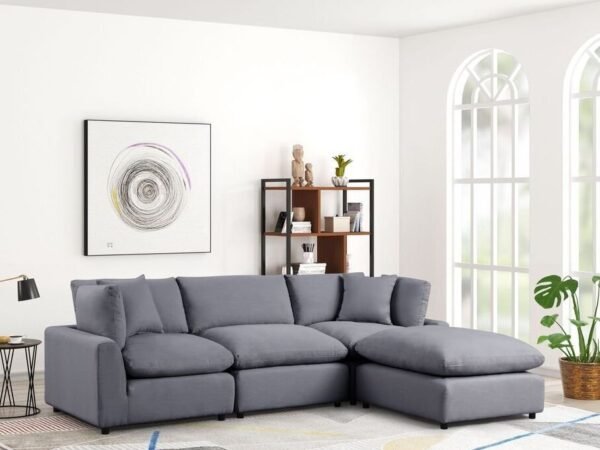 SKY Charcoal Linen Modular Sectional