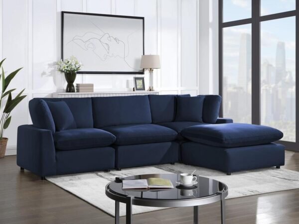 SKY Navy Velvet Modular Sectional