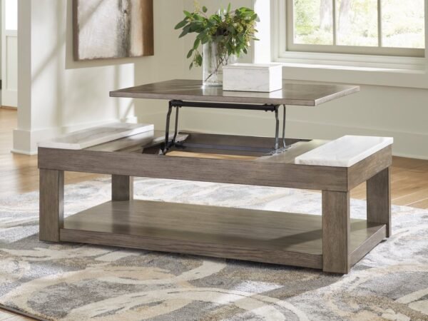T854-9 Lift Top Cocktail Table (MARBLE TOP)