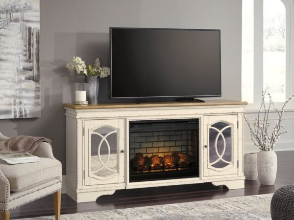 W743-68 - TV Stand w/Fireplace 74"L