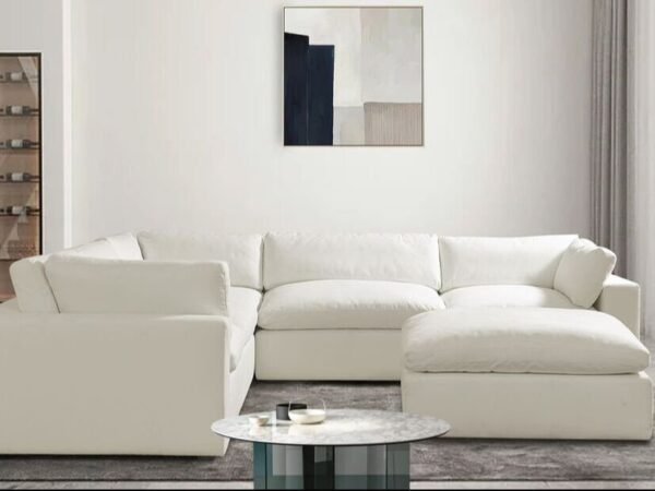 XL CLOUD SAND Sectional + Ottoman Set